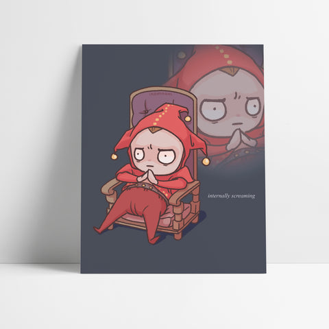 The Jester (Internally Screaming) Art Print