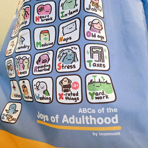 ABCs of the Joys of Adulthood Foldable Tote Bag